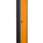 Probe 1 door locker with black body and orange door