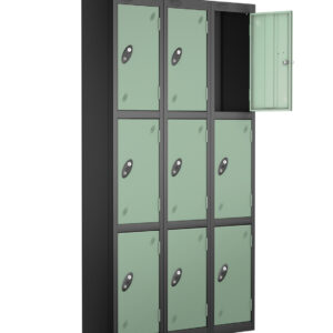 Probe 70/12/18 n3 set of staff lockers for 9 users with key locking cam lock.