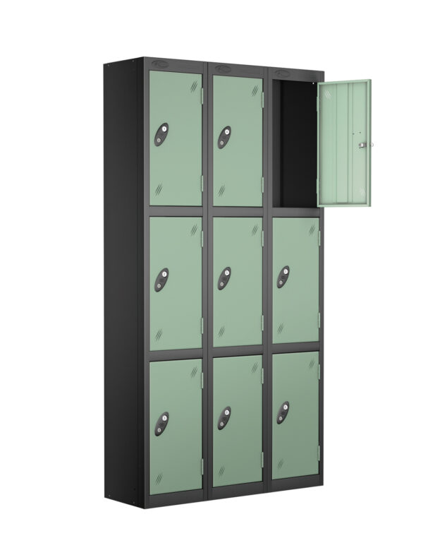 Probe 70/12/18 n3 set of staff lockers for 9 users with key locking cam lock.