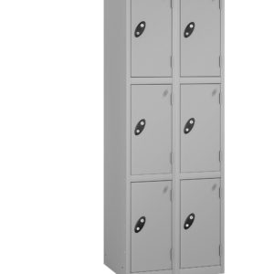 Probe Lockers 3 tier for 6 users in grey/grey combination.
