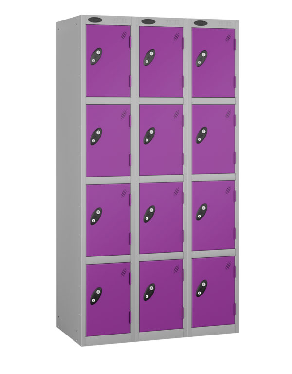 Probe Lockers for 12 users. Lilac and silver grey option.