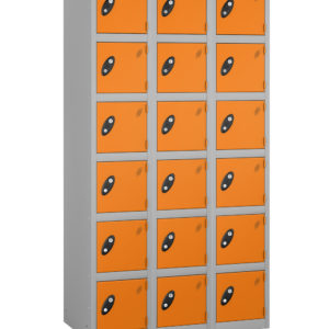 Probe Lockers for 18 persons. Orange and grey suggestion
