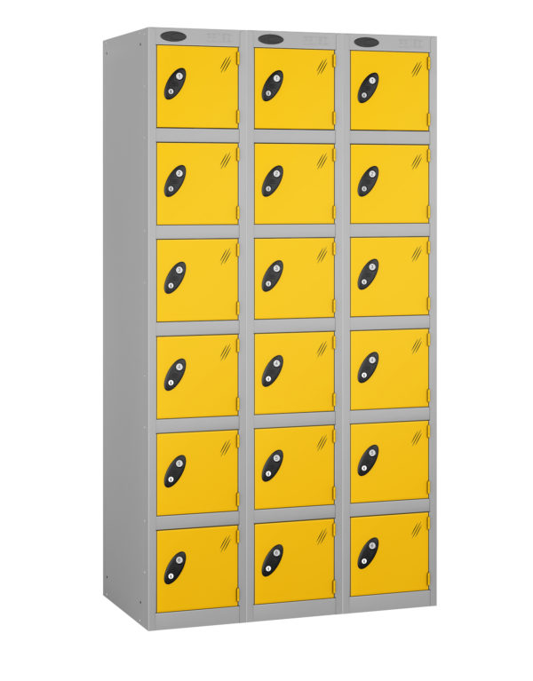 Probe Lockers nest of 3 for 18 users. Yellow grey option