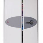 The Phoenix Safe Fire Ranger FS1513E S1 is a £2000 rated fire safe for protection o fpaper records. This comes with electronic code lock.