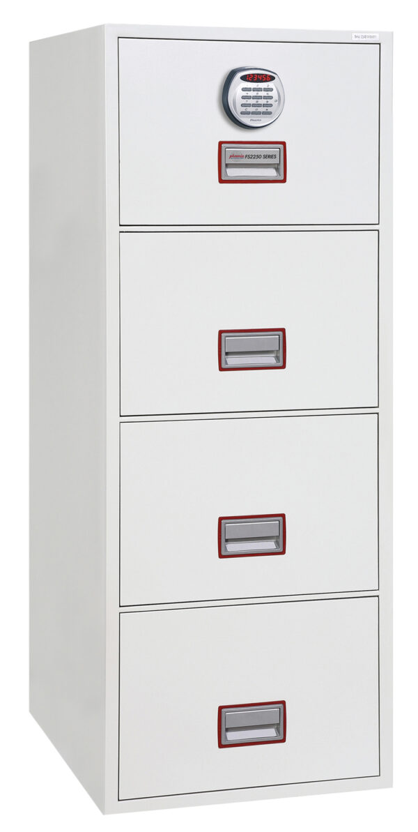 Phoenix Safe World Class Vertical fire file FS2254E with advanced electronic code lock.