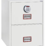 Phoenix safe World Class Vertical FS2272E with electronic code lock. Its an office fire safe for documents,
