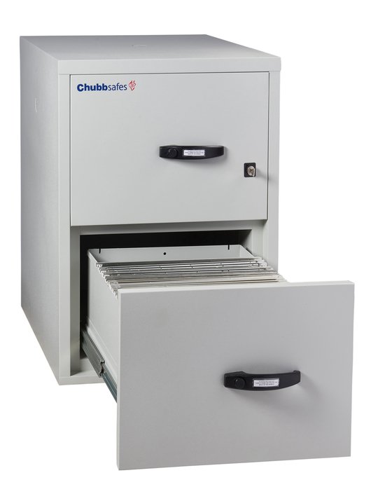 Chubbsafes Fire File 60 2 drawer with key lock.