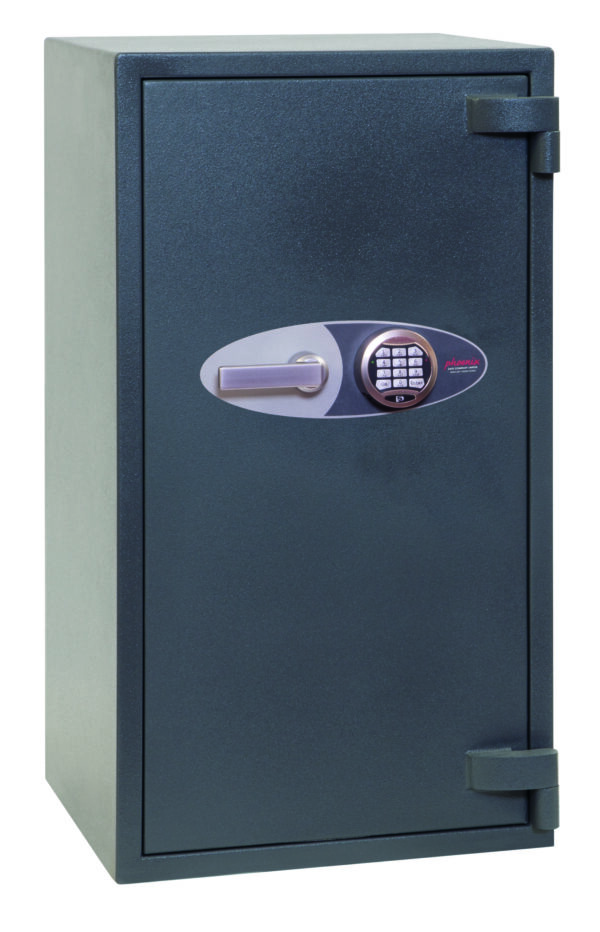 The Phoenix Safe Mercury HS2053E is a euro grade 2 £17,500 cash rated commercial safe to store up to £175,000 of jewellery or valuables. Its height of 900mm makes it ideal as a shop safe to store till drawers or it can be used as a security safe for the home. It is fitted with the latest technology high security electronic code lock.