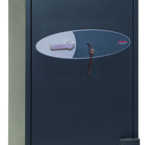 The Phoenix Safe Elara HS3554K is a Euro grade 3 commercial safe, retail safe and security safe. Shown with its door closed. It is ECB.S certified and UK insurer approved. Its a perfect jewellery shop safe sized at 1280mm tall and having 197 litre storage capacity Furnished with a VdS Class 2 high security key lock with 2 keys.