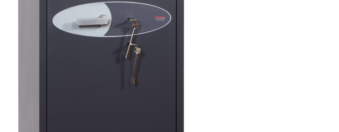 The Phoenix safe Cosmos HS9074K is a high grade euro grade 5 security safe that is at home as a commercial safe, jeweller safe, retail safe and safe for the home. Certified by ECB.S test hose and able to hold £100,000 or up to £1m of jewellery. Build like a fortress, this safes has security in abundance, and its fire tested too to protect any documents. It is 1330mm tall and painted in a graphite grey paint, that should indeed last for years. This safe comes with two high security double bitted key locks, each with 2 keys.