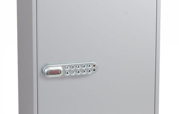 kc0605n 300 hook key cabinet with door closed