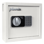 This Phoenix Safe KS0030 Series KS0031E is a 30 hook deposit key cabinet with electronic code lock and key override.
