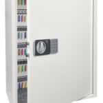 This Phoenix Safe KS0030 Series KS0035E is a 500 hook deposit key cabinet with electronic code lock and key override