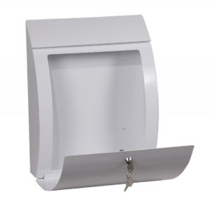 Phoenix Safe MB0112KW letter box in white finish. Lockable facia End of range value bargain.