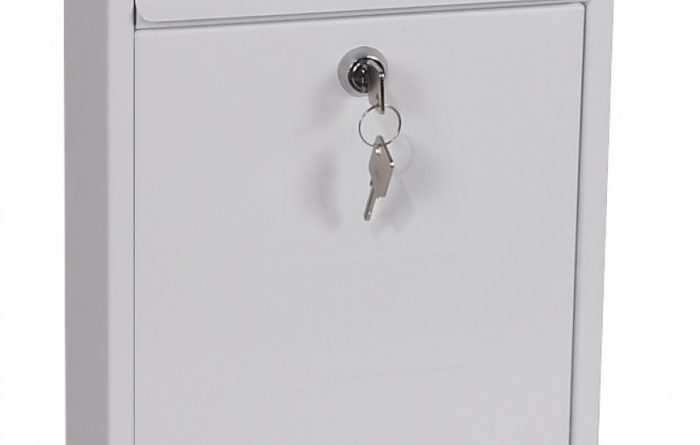 Phoenix Safe MB0116KW White Front Loading Letter Boxes with secure key lock