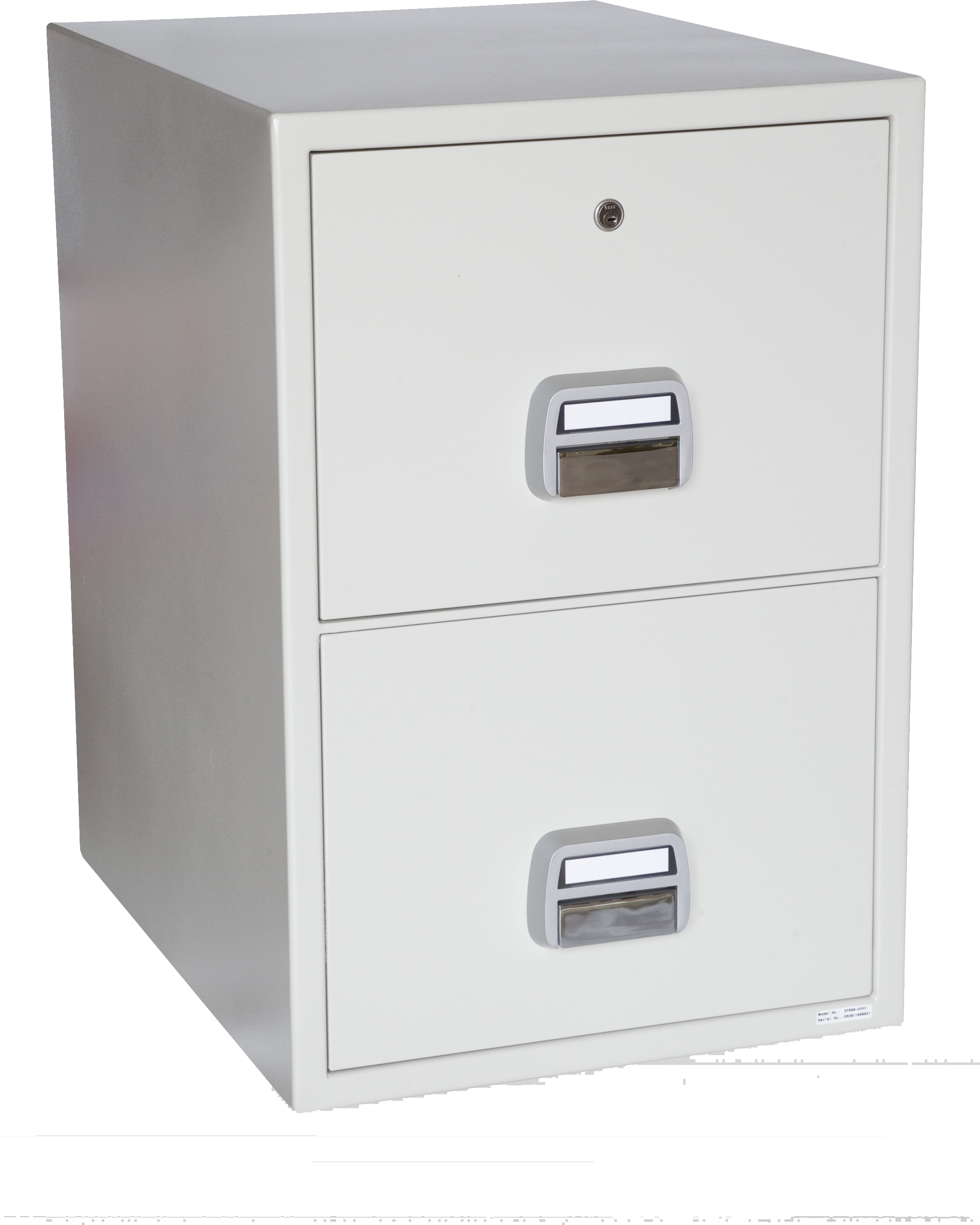 The De Raat Protector SF0680-2DK is a 2 drawer fire resistant filing cabinet with 90 minutes fire protection for paper records. It offers great capacity and makes a good office fire filer. Furnished with a secure key lock and supplied with 2 keys.