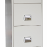 The De Raat DRS Protector SF-680-4DK is a four drawer Fire resistant filing cabinet with 90minutes protection for paper records. It is a good quality office fire filer with good storage capacity. This model comes with a quality key lock with 2 keys.