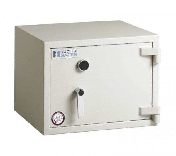 Dudley Safes Harlech Lite S1 Size 0 with double bit key lock.