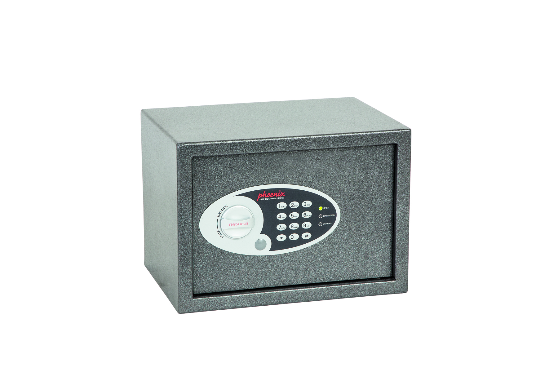 Phoenix Safe Dione Hotel & Laptop safe SS0801E is a £1000 cash rated security safe that is used as a hotel safe, guest safe or residential safe. This is a size of 250 x 350 x 250mm and finished in a graphite grey powder coat paint finish. You can use this as a safe for the home, however, you require a code to lock. Its normally left open when not in use so its next user just has to choose a combination for the duration of stay. There is also a bright LED light . for the home with electronic lock.