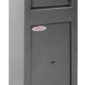 The Phoenix Safe Cashier Day Deposit SS0992KD is classed as a day use deposit safe for goods and cash deposits. It comes fitted with a hopper type deposit that requires no keys to open, and allows free deliveries of cash and items into the main body of the safe, without the need to open its door. The deposit hopper also comes with a baffle plate system to stop theft. Fitted with a high security key lock and supplied with 2 keys.