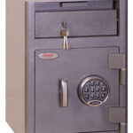 The Phoenix Safe Cashier Deposit, SS0990 Series, SS0996ED is a £3000 cash rated security deposit safe. Its deposit drawer allows users to deposit goods or cash into the safe without the need to open its main door. Fitted with a high security electronic code lock, to its door.