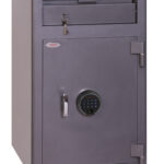 The Phoenix Safe SS0998FD Cashier deposit is a £3000 cash rated deposit safe for cash /goods deposits. Fitted with a touchscreen code lock and finger print lock. You can use either option.
