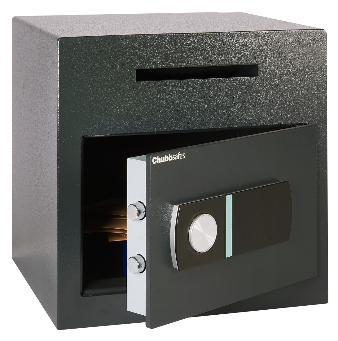 Chubbsafes Sigma 2e letter slot deposit safe with door ajar