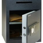 Chubbsafes Sigma Deposit 3e with letter slot deposit and electronic code lock.