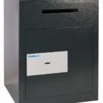 Chubbsafes Sigma Deposit 3k with letter slot and secured by key lock.
