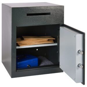 Chubbsafes Sigma Deposit 3k door open fully.