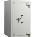 This Dudley Safes Europa EUR5-03 with two Class B key locks is a euro grade 5 Commercial safe that offers high strength and fire resistance. Used in Banks, Jewellery stores and retail businesses where there is a need for high security and protection for goods and cash.