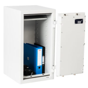 De Raat Prisma Grade 2 size 3K security safe with £17,500 cash rating. Perfect office safe, retailer commercial safe or even a safe for the home with high security key lock.