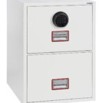 Phoenix Safe FS2252F World Class Vertical Fire File with touchscreen keypad and fingerprint lock.