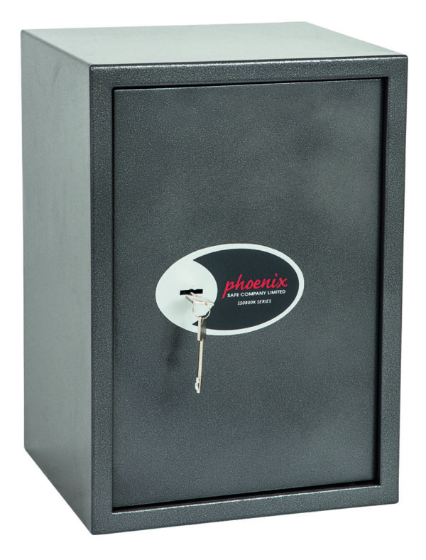 Phoenix Safe Vela Home SS0804K is a £1000 cash rated safe for the home. Yes, you can store £10,000 of valuables! Shown as a locked safe with quality key lock and 2 keys.