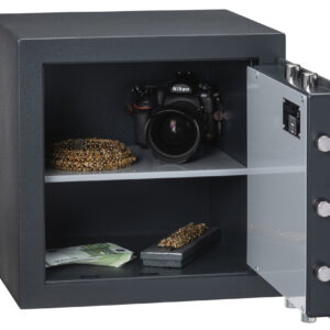 Chubbsafes zeta grade 1 size 40e office safe with door open.