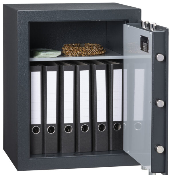 This Zeta Grade 1 size 50k is an ideal security safe for the home that is ready for base and back fixing to a suitable location.