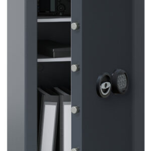 Chubbsafes zeta euro grade 1 size 80e commercial safe or large security safe for the home with 2 shelves.