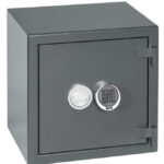 The KeySecure Victor grade 1 size 3e security safe for the home is a euro grade 1 insurance approved office safe or commercial safe. Supplied with one removable shelf it makes a good homesafe with electronic lock.