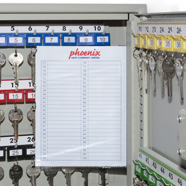 Phoenix Safe Extra Security Key cabinet KC0072E with removable control index