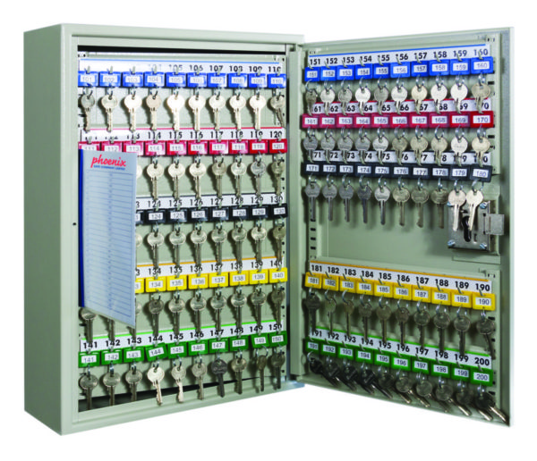Phoenix Safe Extra Security Key Cabinet KC0073K with adjustable hook bars