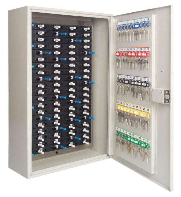 Phoenix Safe Key Control Cabinets KC0083M shows extra key hooks and peg retention system