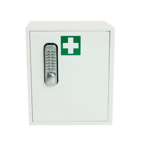 KeySecure First Aid Cabinet KSFA1MD front of mechanical digital lock