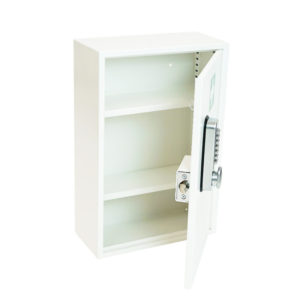 KeySecure First Aid Cabinet KSFA2MD size 2md with door ajar