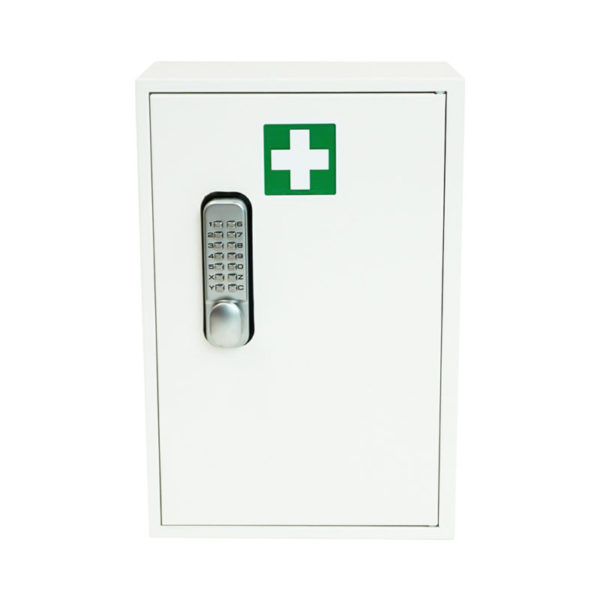 KeySecure First Aid Cabinet KSFA2MD size 2md locked, front face.