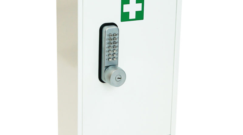 KeySecure First Aid Cabinet KSFA2MDKO size 2mdko with mechanical digital lock with key override.