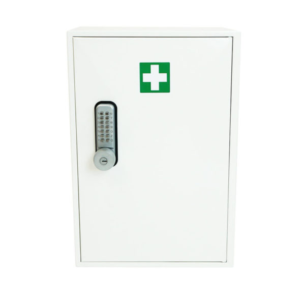 KeySecure First Aid Cabinet KSFA3MDKO locked front facing