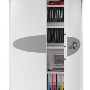 The Phoenix Safe FS1510 Series Fire Ranger FS1514E is a large fire safe for the protection of documents. Used as a school fire safe, fire cabinet or factory archive safe.