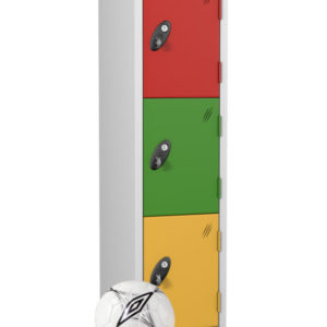 Probe Low Locker 3 door Junior locker or school locker for 3 users. Fitted with a key locking cam lock as standard.