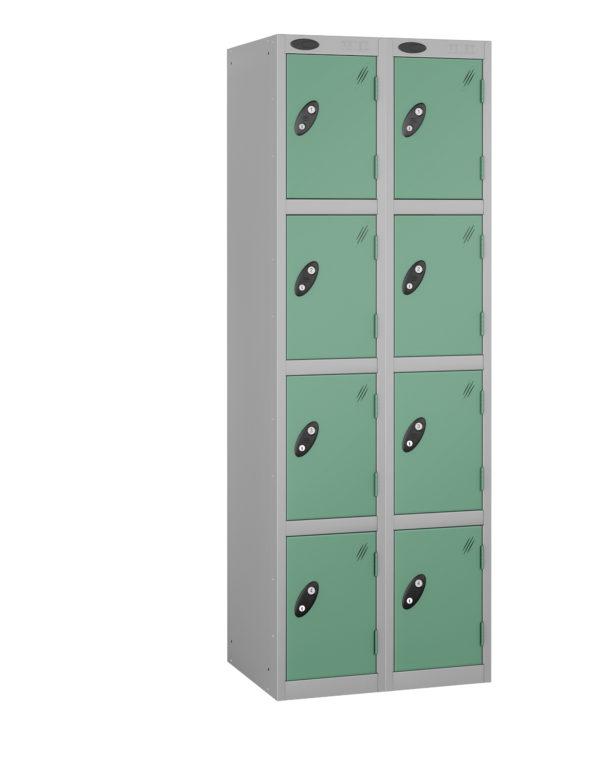 Probe Lockers for 8 users with Jade Green doors and silver grey body