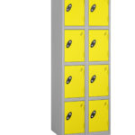 Probe Lockers for 8 persons in Silver Grey body with Lemon doors.